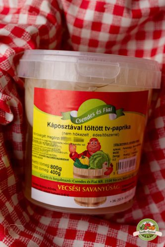 Káposztával töltött tv-paprika, édesítőszerrel, 800g 